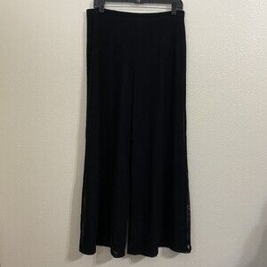 Tadashi Womens Pants Size XXL Black Lined 731185 Vintage USA Wide Leg